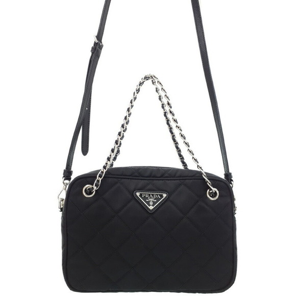 Prada Quilted Nylon Chain Handbag Bag - Picture 1 of 9